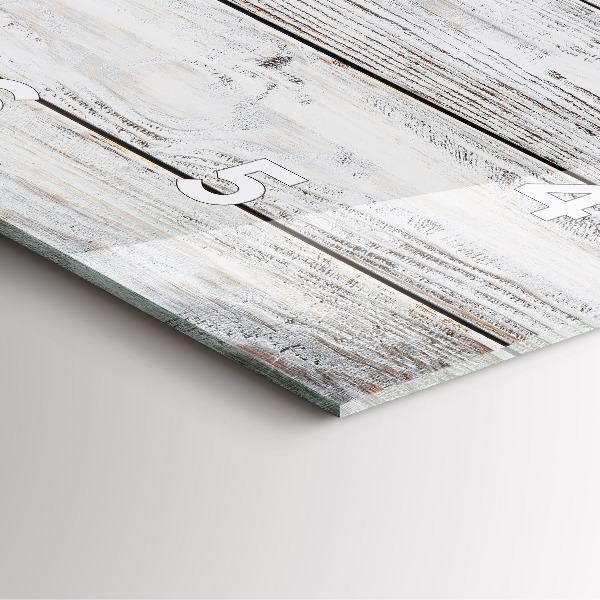 Ceas pătrat de perete din sticlă Scânduri vopsite