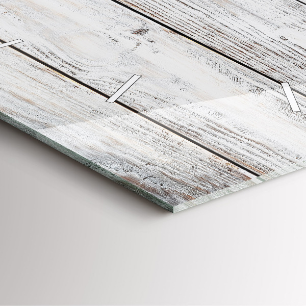 Ceas pătrat de perete din sticlă Scânduri vopsite