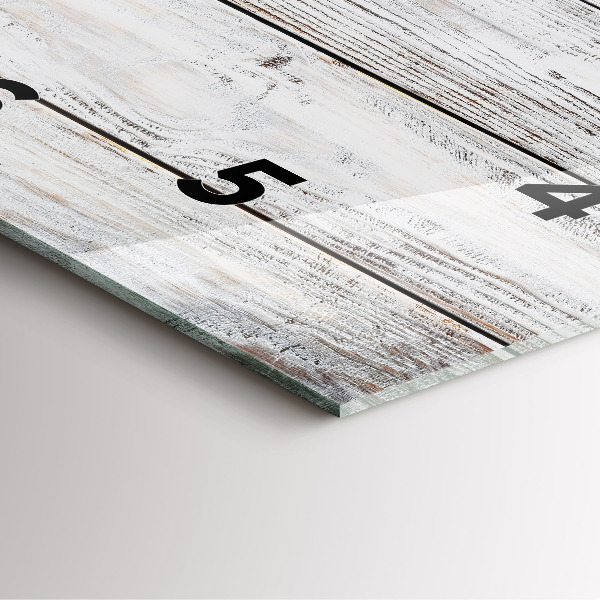 Ceas pătrat de perete din sticlă Scânduri vopsite