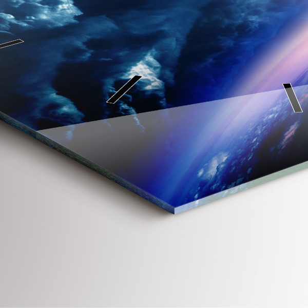 Ceas pătrat de perete din sticlă Galaxie mare