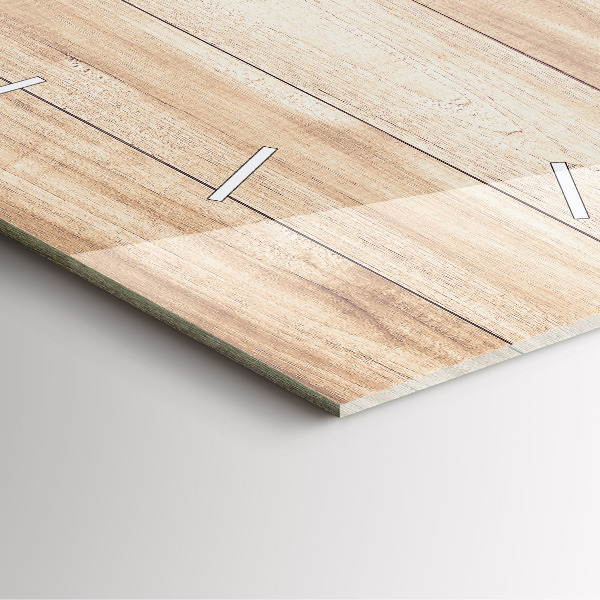 Ceas pătrat de perete din sticlă Textura din lemn