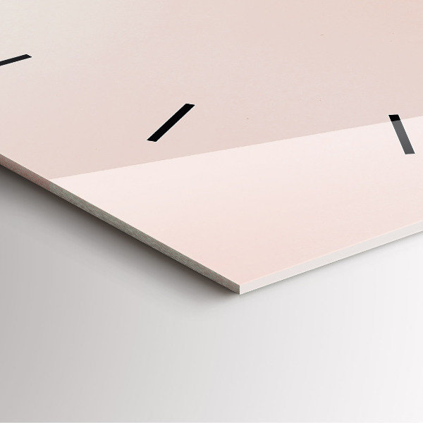 Ceas pătrat de perete din sticlă Frunze tropicale aurii