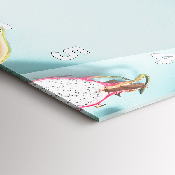 Ceas pătrat de perete din sticlă Compoziție de vară