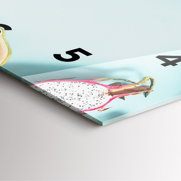 Ceas pătrat de perete din sticlă Compoziție de vară