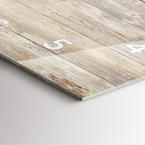 Ceas pătrat de perete din sticlă Panouri din lemn