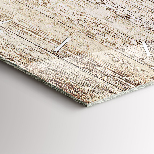 Ceas pătrat de perete din sticlă Panouri din lemn