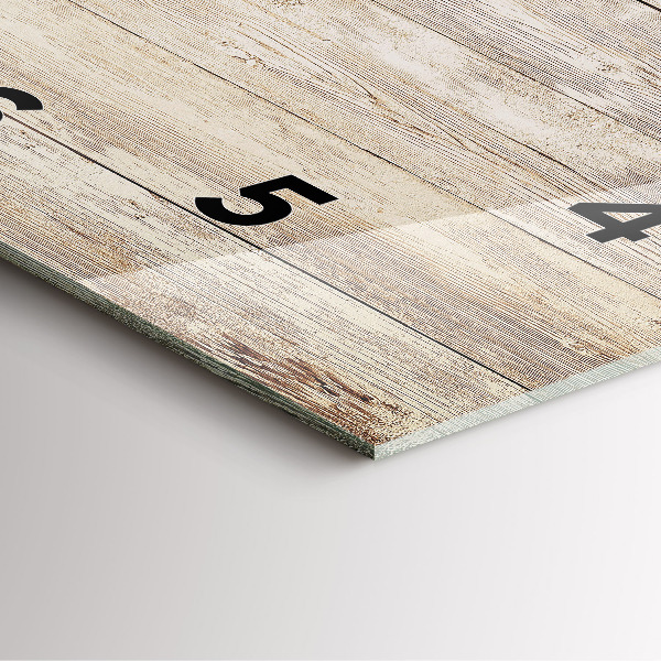 Ceas pătrat de perete din sticlă Panouri din lemn