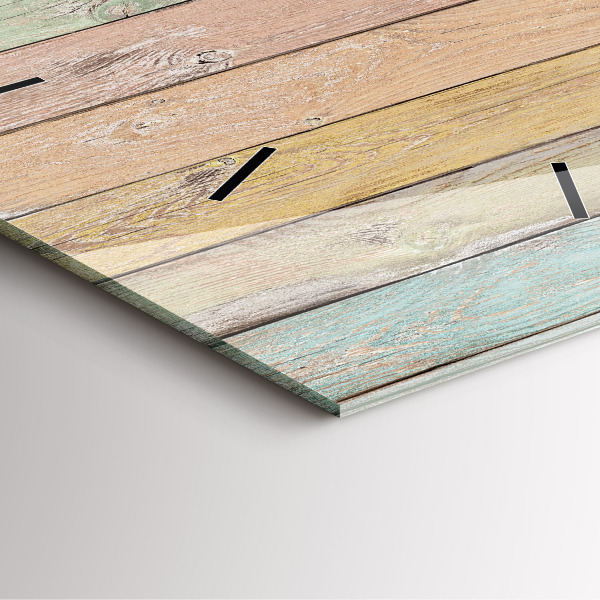 Ceas pătrat de perete din sticlă Plăci colorate