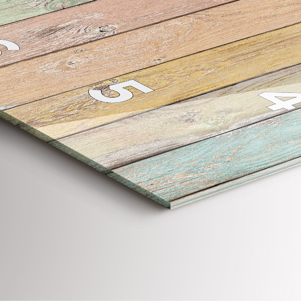 Ceas pătrat de perete din sticlă Plăci colorate