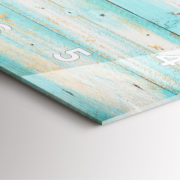 Ceas pătrat de perete din sticlă Placi albastre