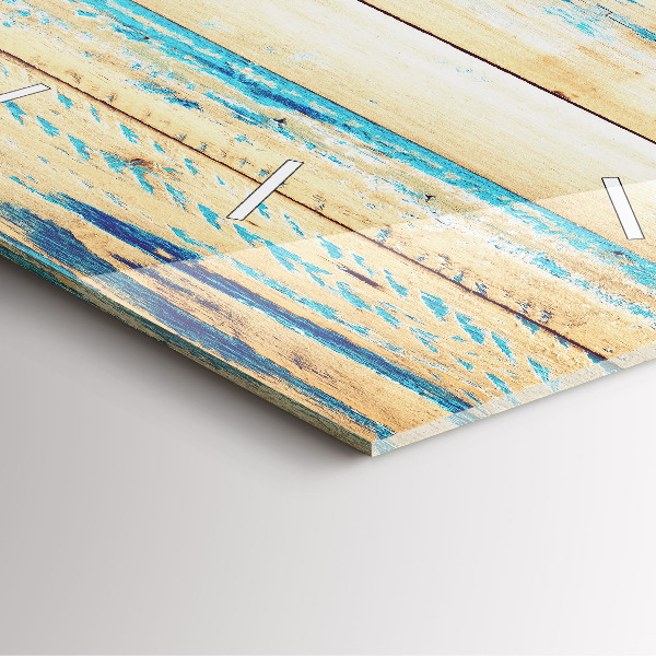 Ceas pătrat de perete din sticlă Lemn zgâriat