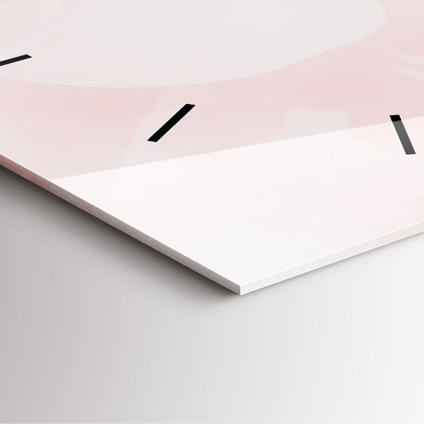 Ceas pătrat de perete din sticlă Trandafiri înfloriți