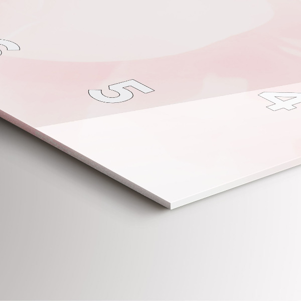 Ceas pătrat de perete din sticlă Trandafiri înfloriți