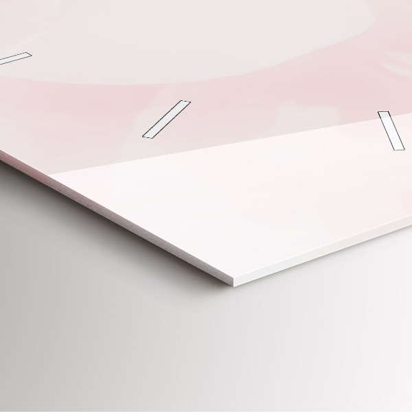 Ceas pătrat de perete din sticlă Trandafiri înfloriți