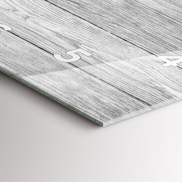 Ceas pătrat de perete din sticlă Panouri din lemn