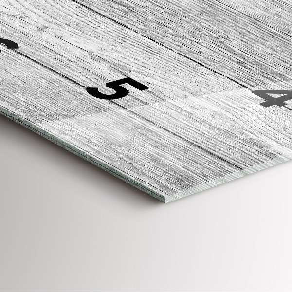 Ceas pătrat de perete din sticlă Panouri din lemn