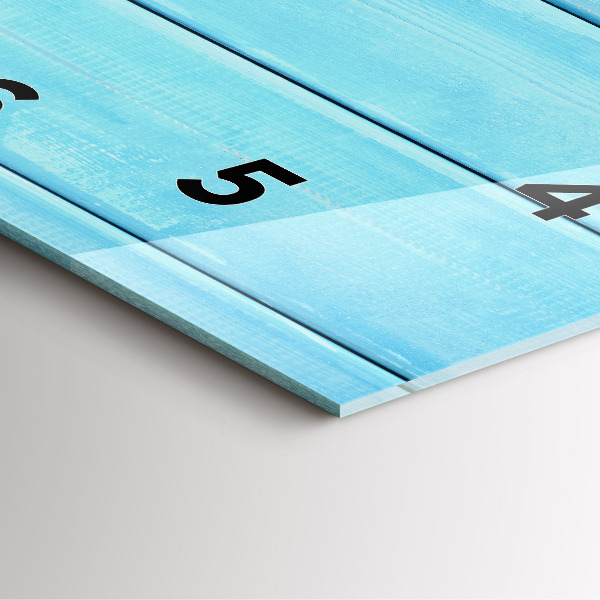 Ceas pătrat de perete din sticlă Accesorii și plăci de plajă