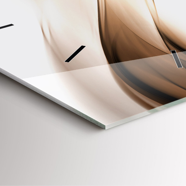 Ceas pătrat de perete din sticlă Abstracția liniilor