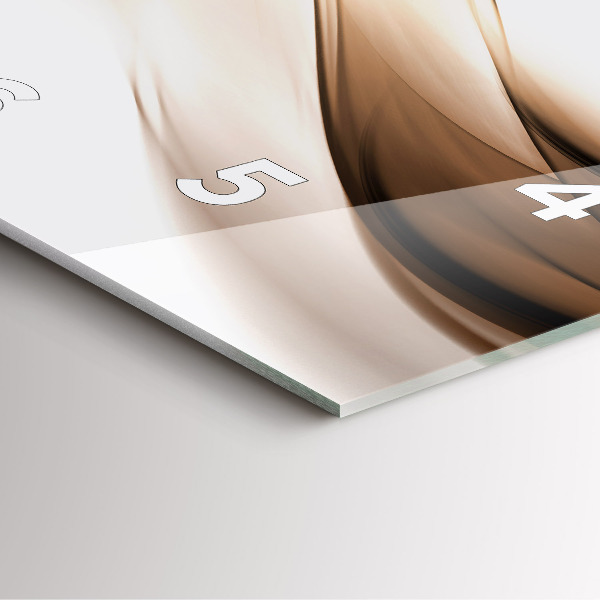 Ceas pătrat de perete din sticlă Abstracția liniilor