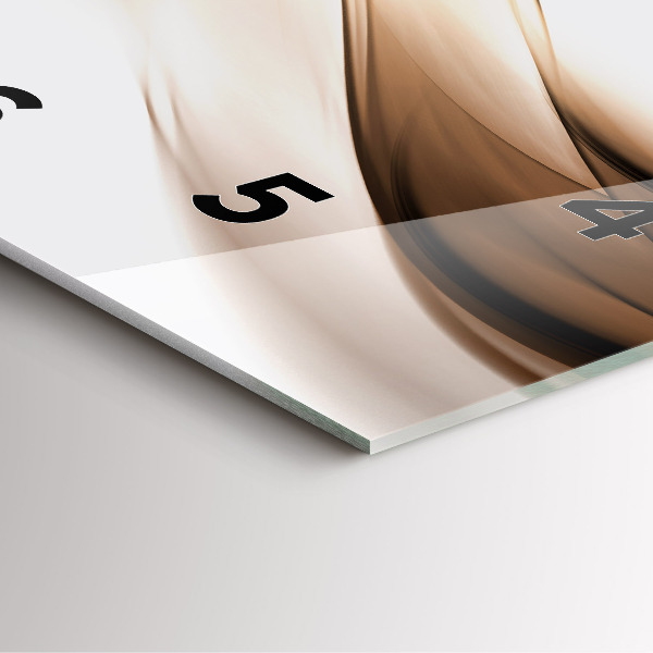 Ceas pătrat de perete din sticlă Abstracția liniilor