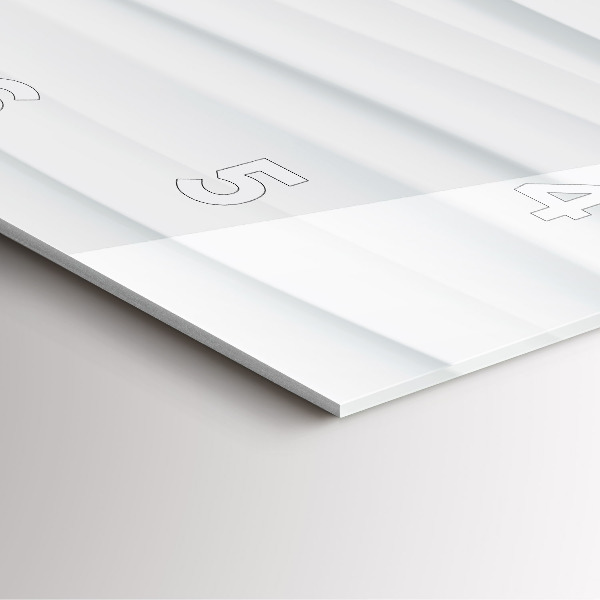 Ceas pătrat de perete din sticlă Textura valuri