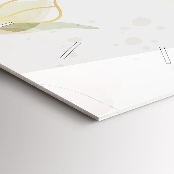 Ceas pătrat de perete din sticlă Abstracția pastelului