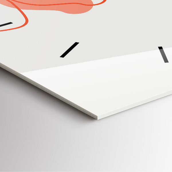 Ceas pătrat de perete din sticlă Plante hawaiene