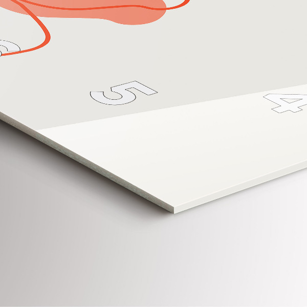 Ceas pătrat de perete din sticlă Plante hawaiene