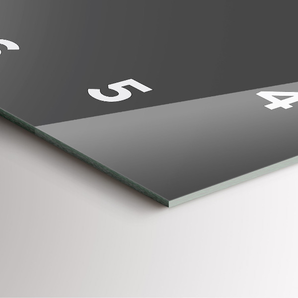 Ceas pătrat de perete din sticlă Culoare gri