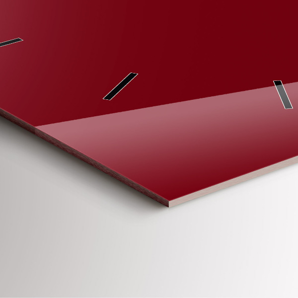 Ceas pătrat de perete din sticlă Burgundia