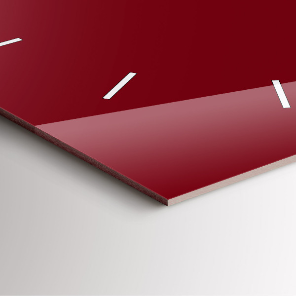 Ceas pătrat de perete din sticlă Burgundia