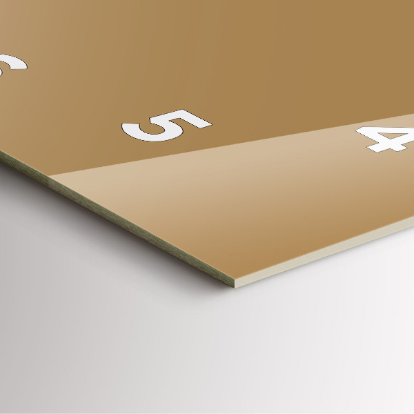 Ceas pătrat de perete din sticlă Bej