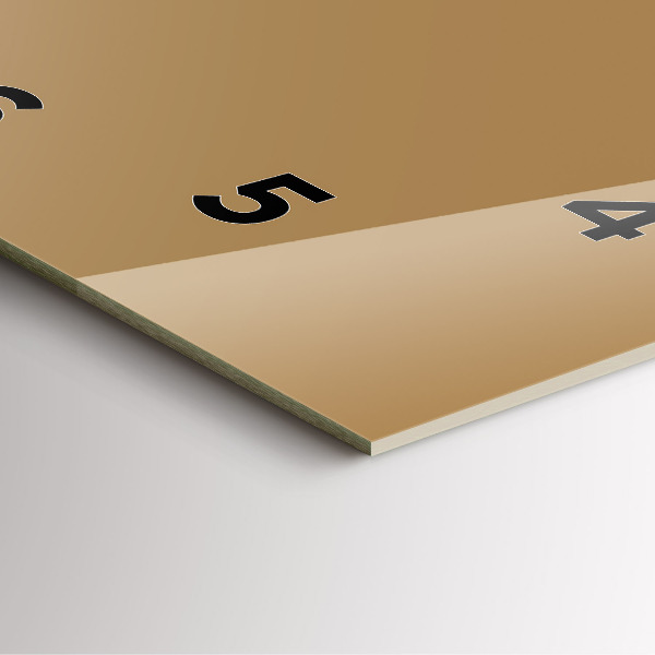 Ceas pătrat de perete din sticlă Bej