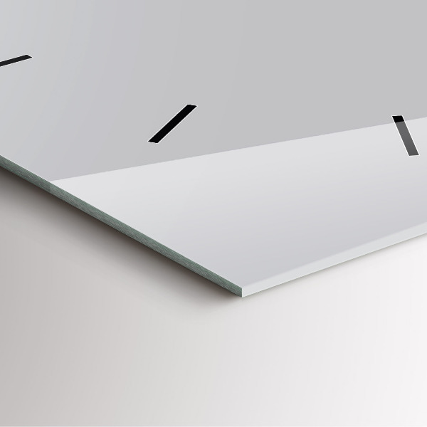 Ceas pătrat de perete din sticlă Gri deschis