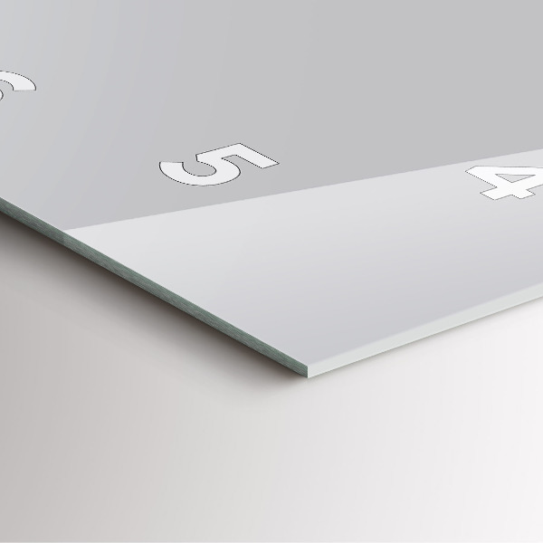 Ceas pătrat de perete din sticlă Gri deschis