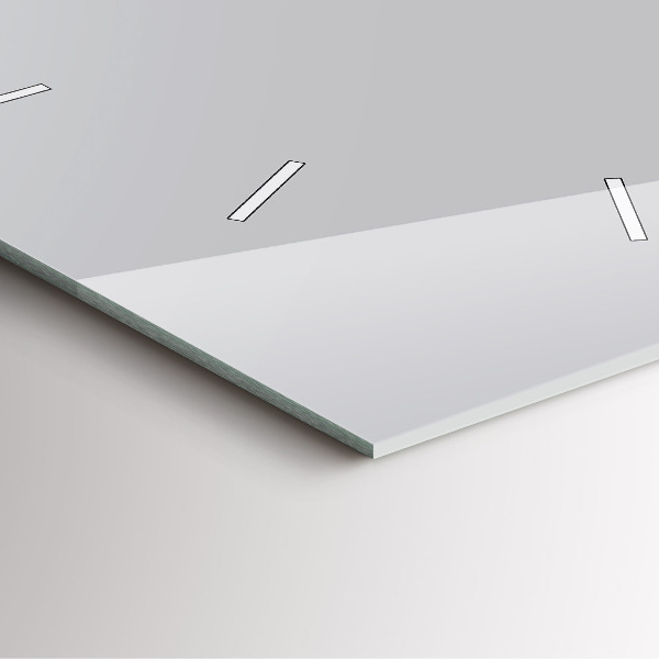 Ceas pătrat de perete din sticlă Gri deschis