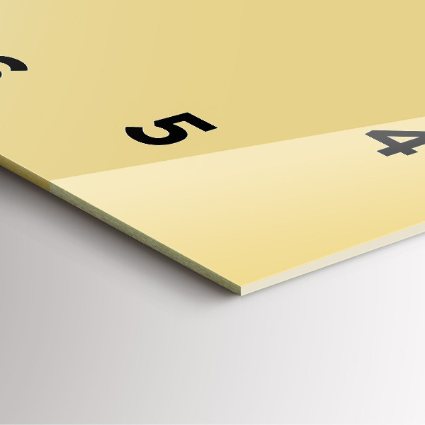 Ceas pătrat de perete din sticlă Cremoasă