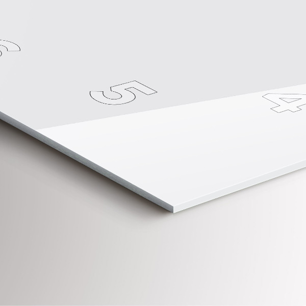 Ceas pătrat de perete din sticlă Alb