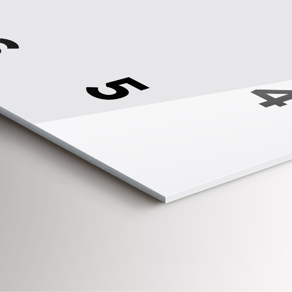 Ceas pătrat de perete din sticlă Alb