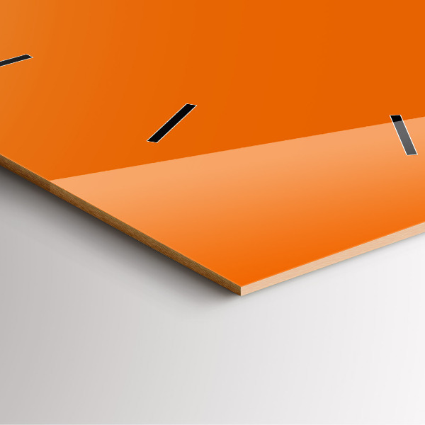 Ceas pătrat de perete din sticlă Portocale