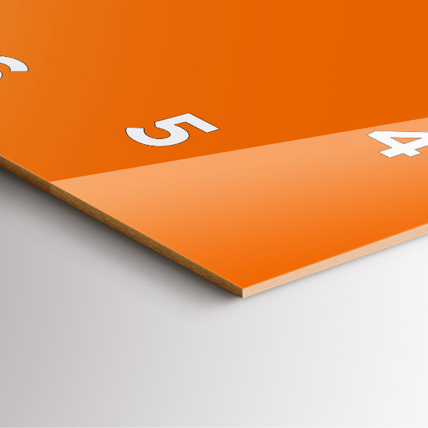 Ceas pătrat de perete din sticlă Portocale