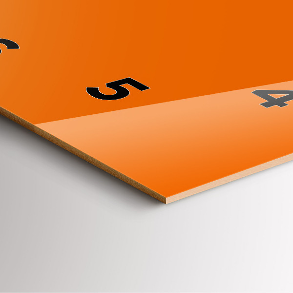 Ceas pătrat de perete din sticlă Portocale