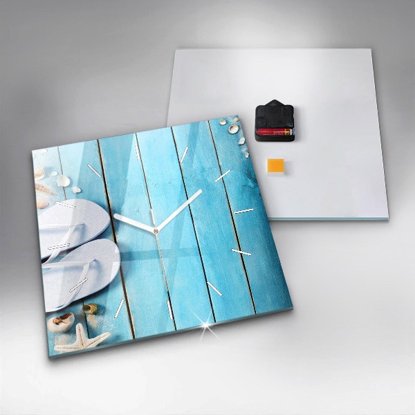 Ceas pătrat de perete din sticlă Accesorii de vacanta