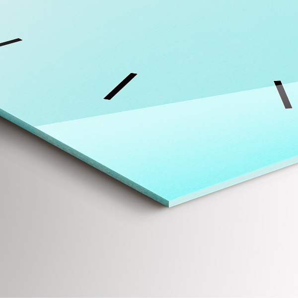 Ceas pătrat de perete din sticlă Palmieri verzi