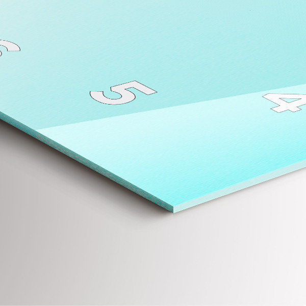 Ceas pătrat de perete din sticlă Palmieri verzi