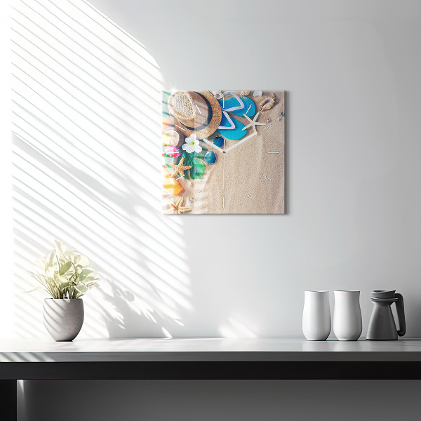 Ceas pătrat de perete din sticlă Accesorii de vacanta