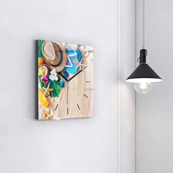 Ceas pătrat de perete din sticlă Accesorii de vacanta