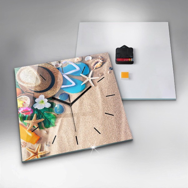 Ceas pătrat de perete din sticlă Accesorii de vacanta