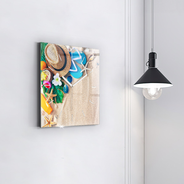 Ceas pătrat de perete din sticlă Accesorii de vacanta