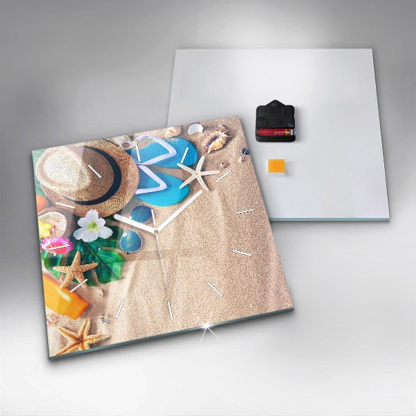 Ceas pătrat de perete din sticlă Accesorii de vacanta